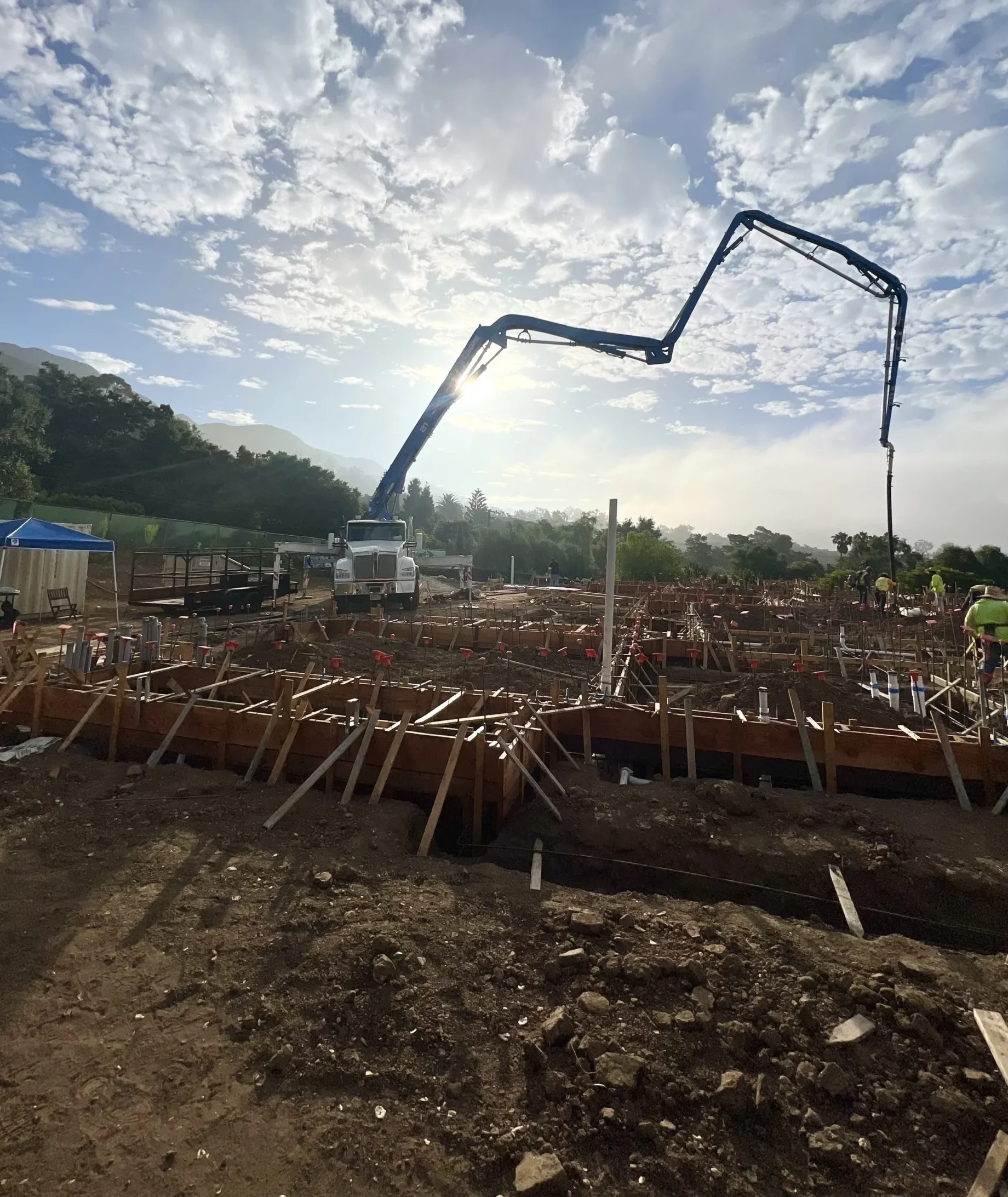 Residential construction foundation project with consulting guidance from Perry Lieber contracting consultant